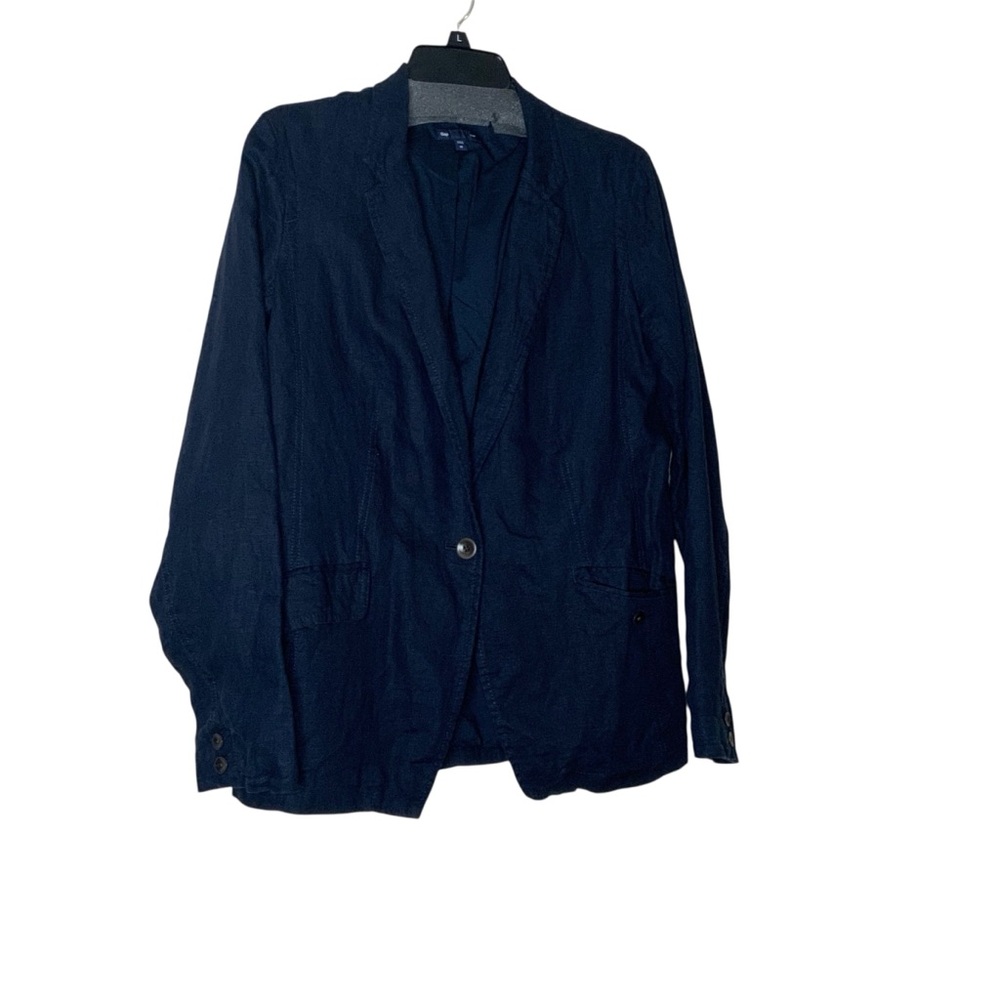 GAP Dark Blue linen Women's Blazer. Size 12